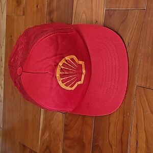 Vintage 90s SHELL Snap Back Trucker Cap HatSize: ONE SIZE